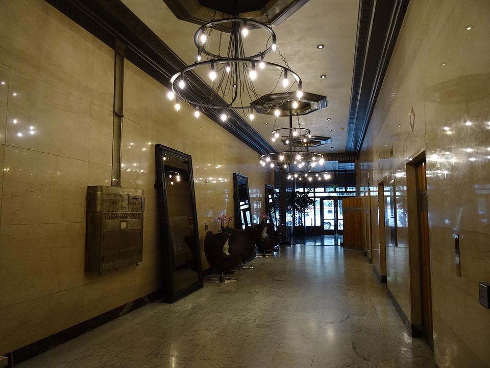 Building lobby and entrance.