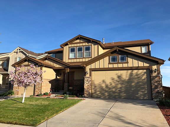 Front of house in spring