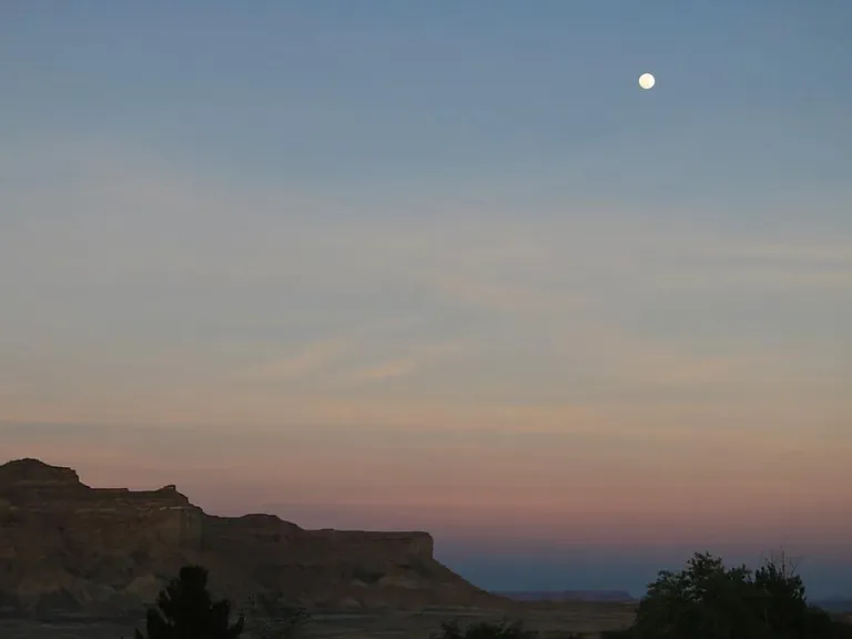 View from backyard of mountains.
