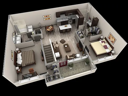 Floor plan 2 BR Grand Overlook