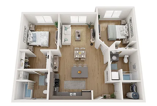 Floor plan Two Bedroom