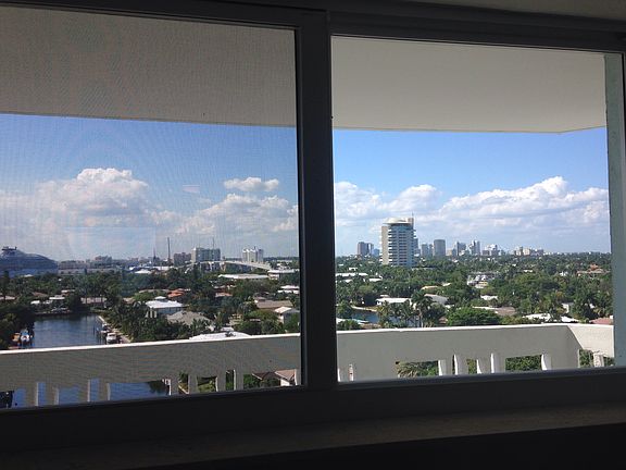 Kitchen window city view