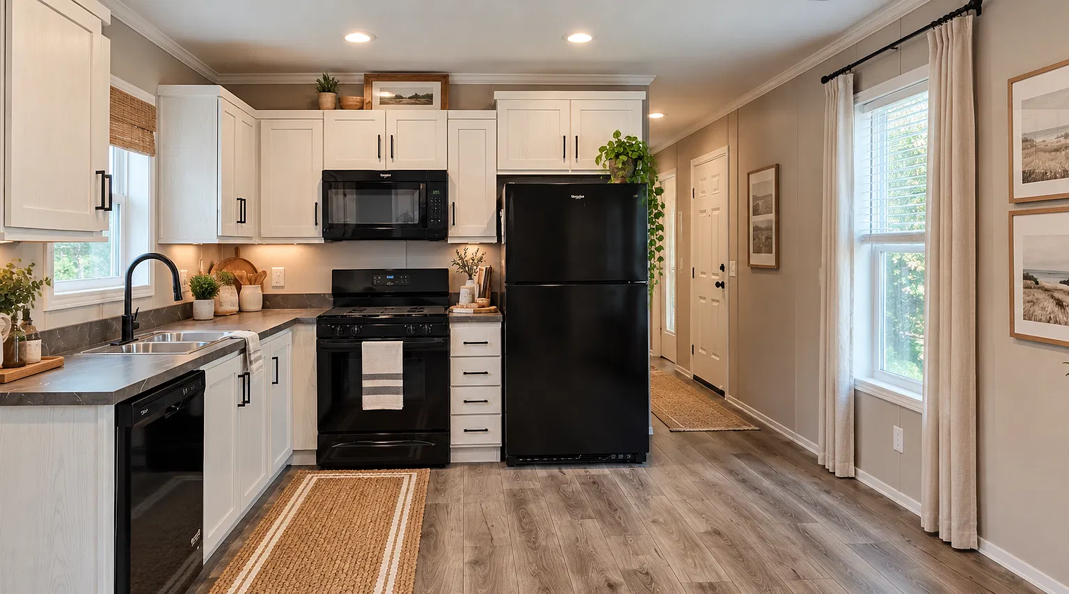 Kitchen staged