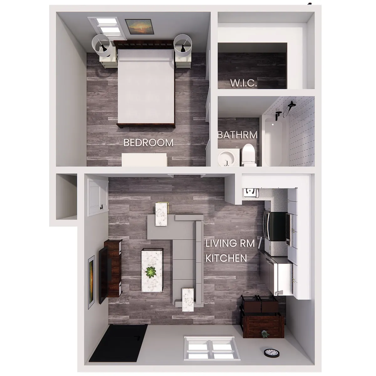 Floor plan 1311 WOV 1BD 1BA