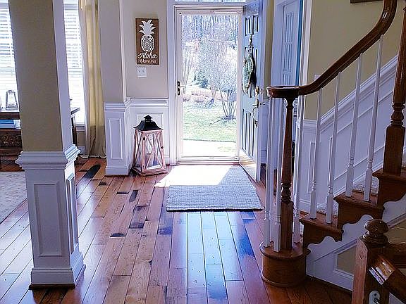 Foyer with Hickory Flooring