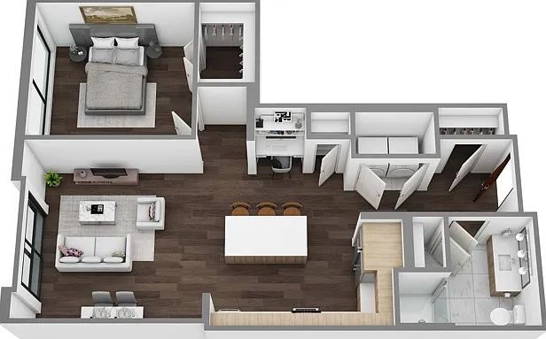 Floor Plan F - 3D Floor Plan F - 3D
