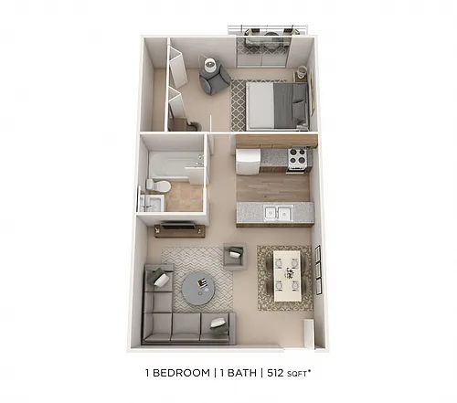 Floor plan One Bedroom