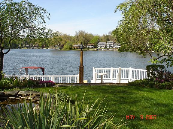 View of 2 level deck to dock