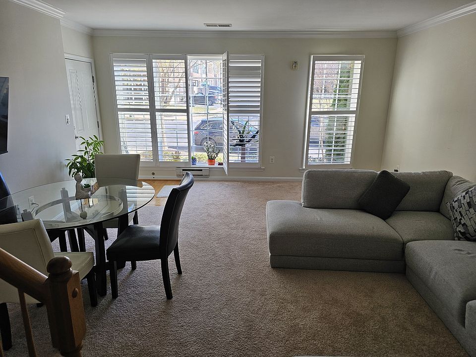 Living area featuring large windows