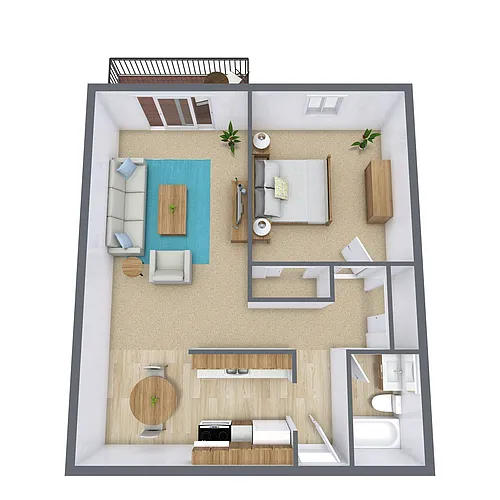 Floor plan One Bedroom 11A