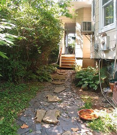 garden path to porch