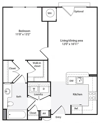 Floor plan 1B/1C