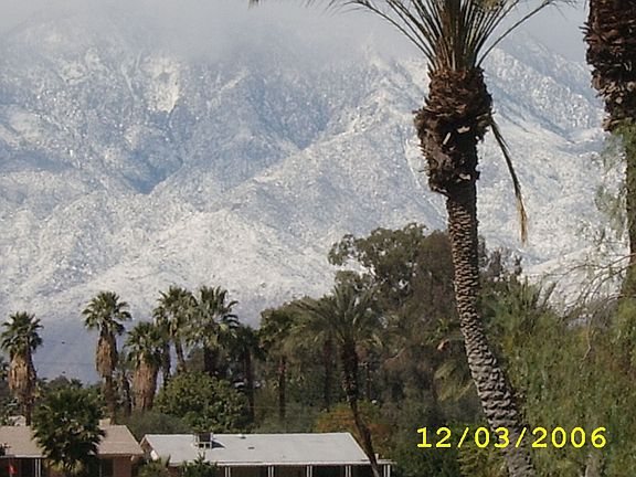 View from Bakyard of winter mountains