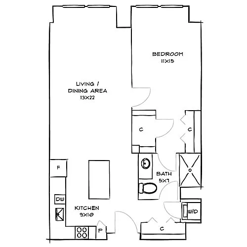 Floor plan Causeway Penthouse