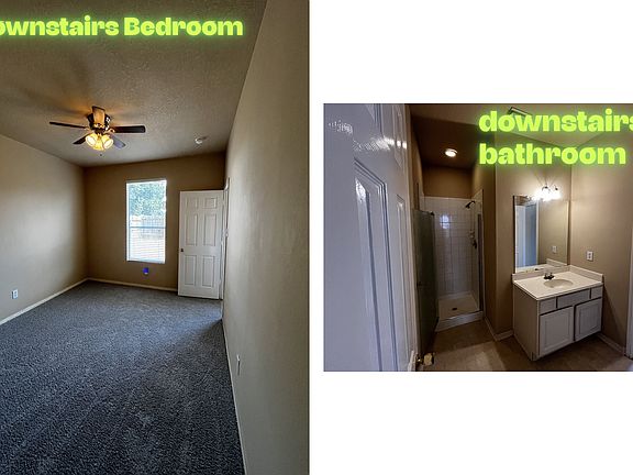 downstairs bedroom & bathroom