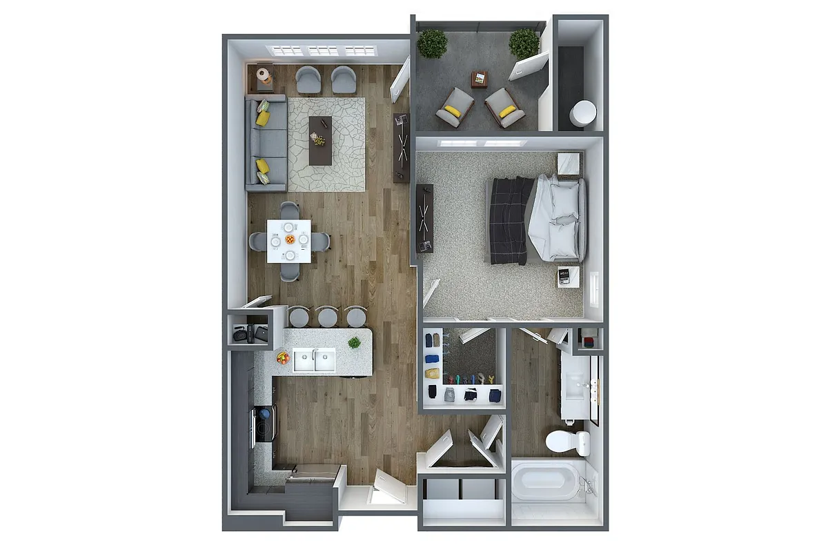 Floor plan 1X1-726