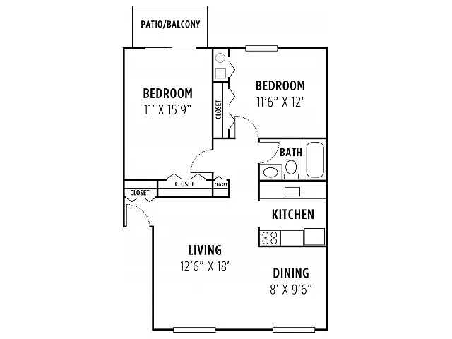 Floor plan Two Bedroom