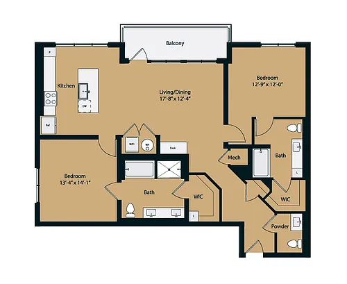 Floor plan 2C-1