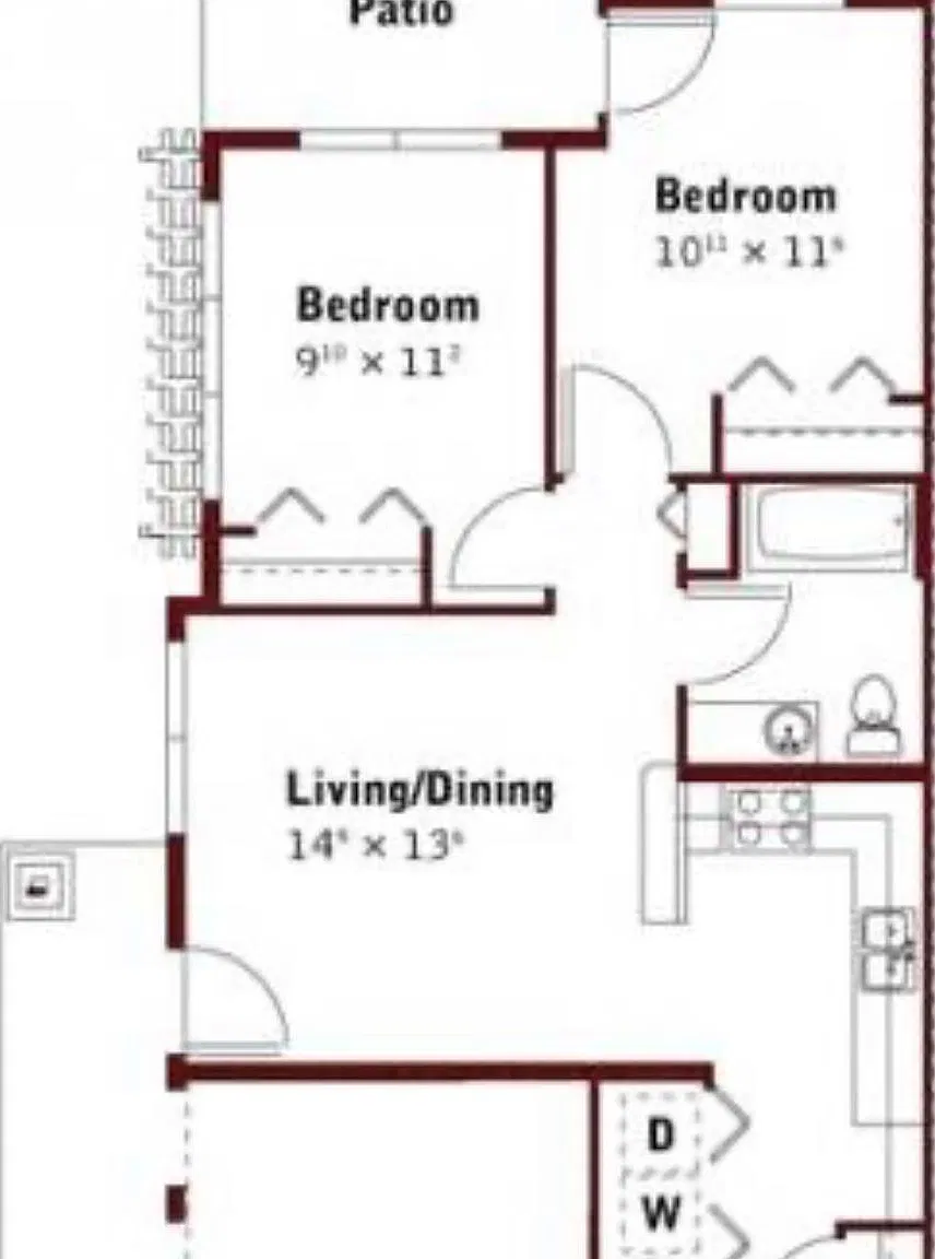 2 bed, 770 sqft, $1,700 — Photo 1