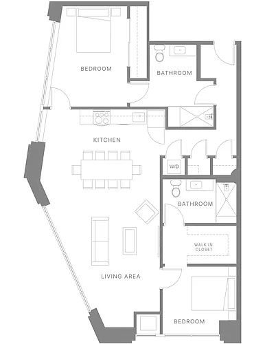 Floor plan Two Bedroom D