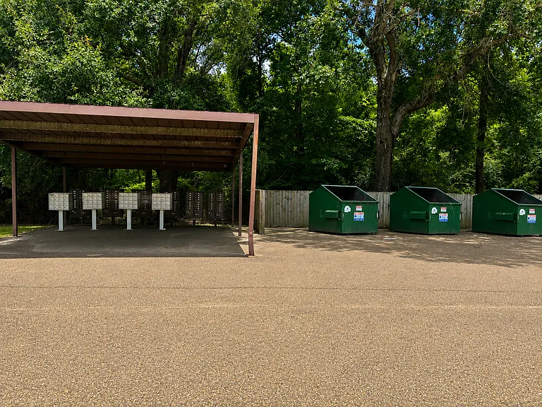 Mailbox and trash disposal included
