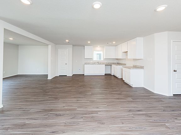 Family Room to Dining Area, Kitchen, and Flex Room