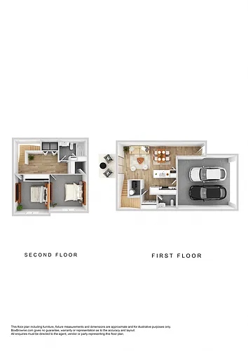 Floor plan 2 Bedroom 1.5 Bathroom