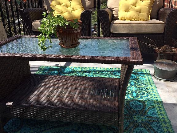 Large private, sunny balcony