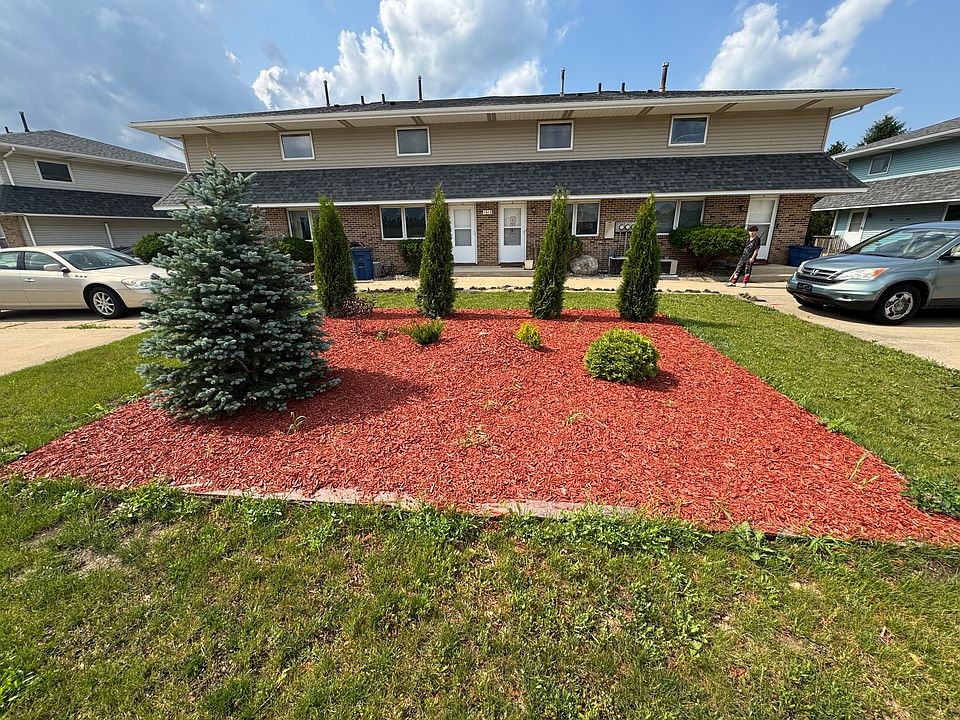 view from street to front of apartment building