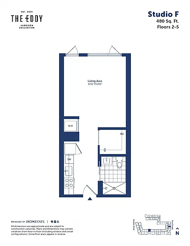 Floor plan Studio F