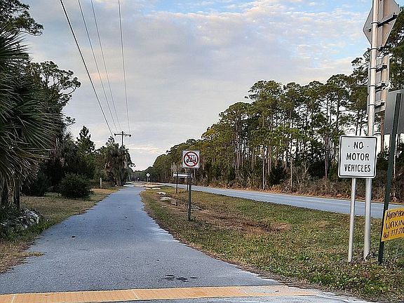 Pave bike trail nearby