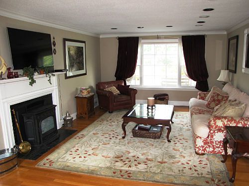 Large Living Room with New Pellet Stove