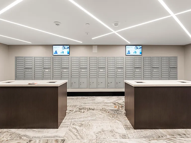 Mail room at 1600 Vine in Hollywood, CA.