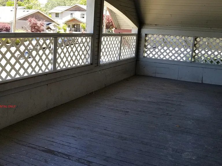 Covered private deck