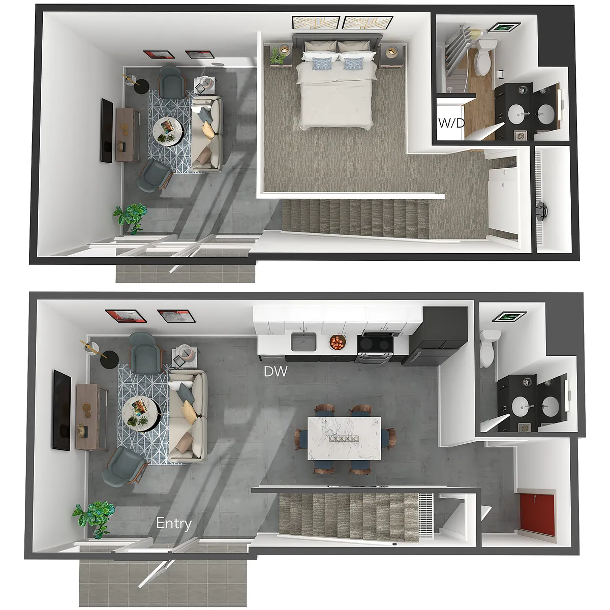 Floor plan 1x1.5 Loft