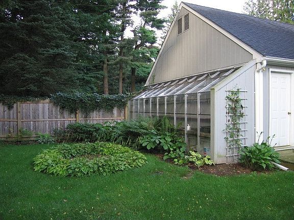 Greenhouse and Two-car Garage
