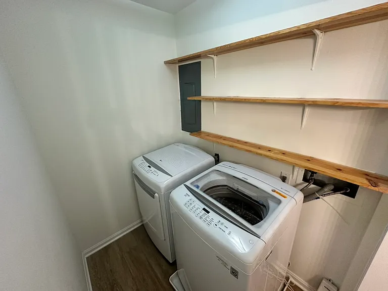 Laundry room storage.