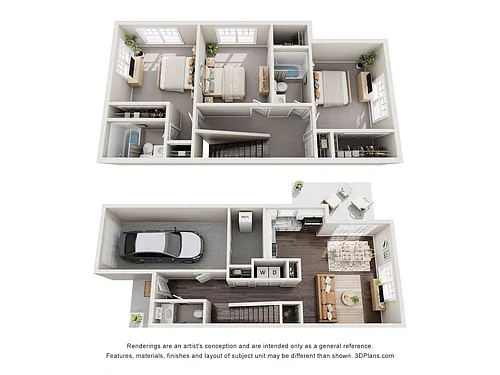 Floor plan 3 bed, 2.5 bath
