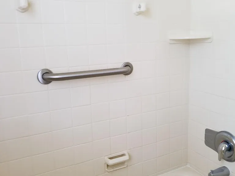 Tub area in bathroom