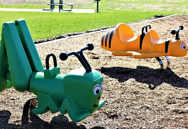 Lots of different toys to play with at the playground