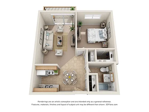 Floor plan One Bedroom