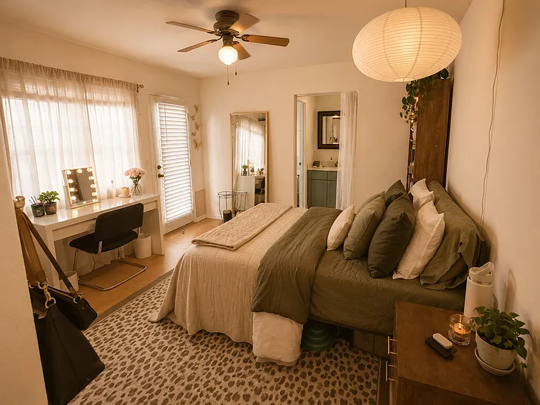 Virtually staged to showcase the home's layout with furnishings and highlight the potential look and feel of the furnished option.