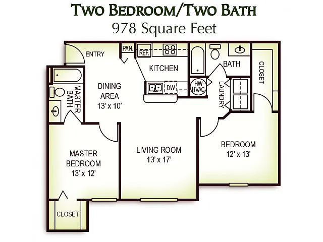 Floor plan 2 Bedroom