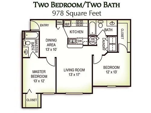 Floor plan 2 Bedroom