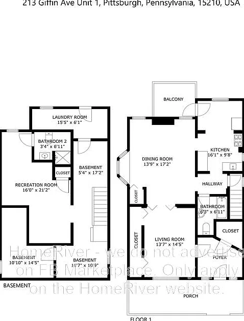 1 bed, 2.0 bath, 1100 sqft, $875 — Photo 2
