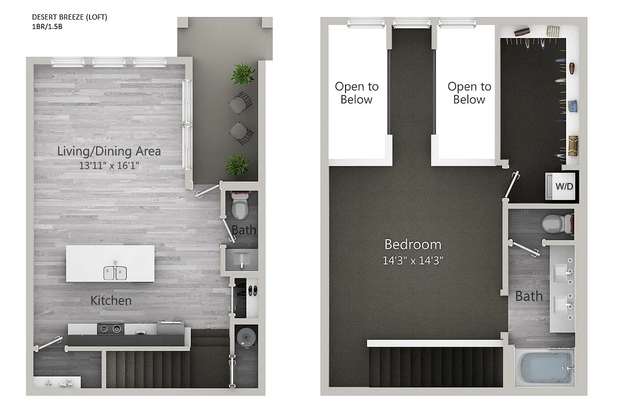 Floor plan Desert Breeze Loft