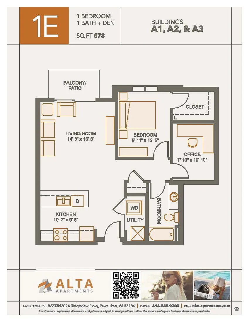 Floor plan 1E