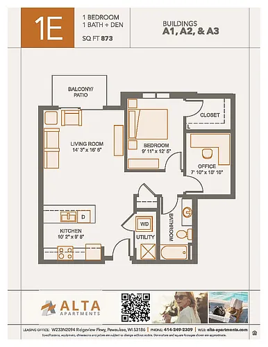Floor plan 1E