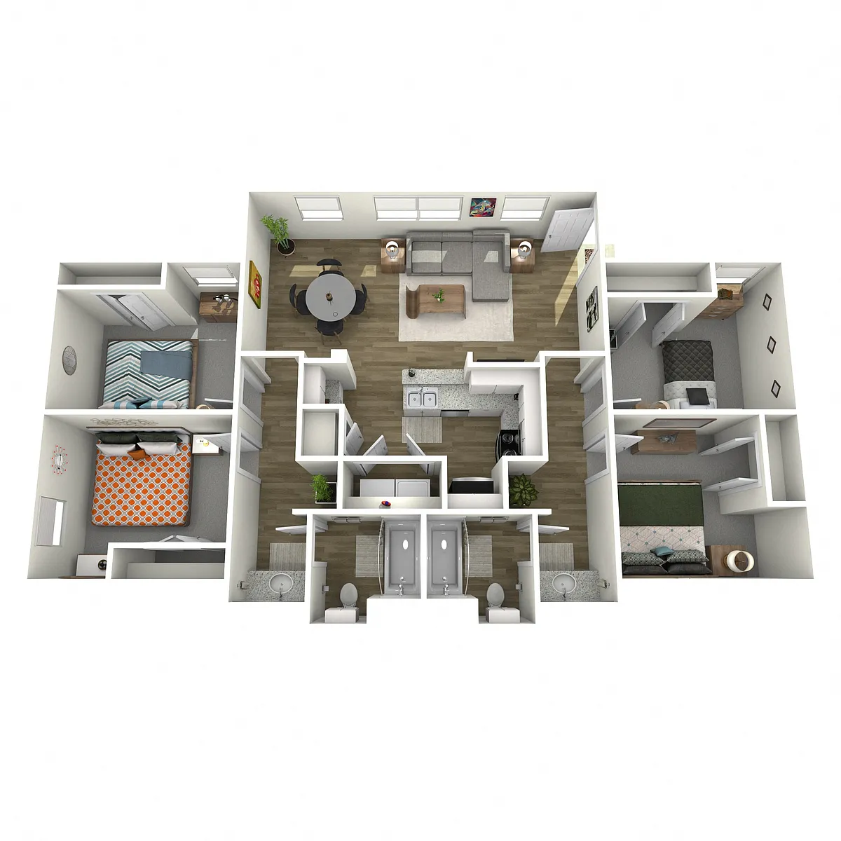 Floor plan 4 Bed 2 Bath