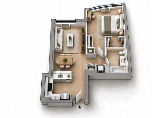 Floor plan 1B1BF1M